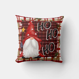 Santa Gnome Throw Pillow