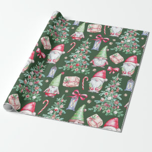 Santa Gnomes Christmas  Wrapping Paper