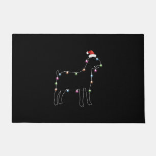 Santa Goat Christmas Colour Led Light Xmas Goat Doormat