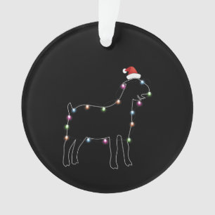 Santa Goat Christmas Colour Led Light Xmas Goat Ornament