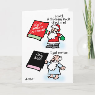 Santa & God children's books Holiday Card