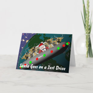 Santa Goes on a Test Drive Holiday Card