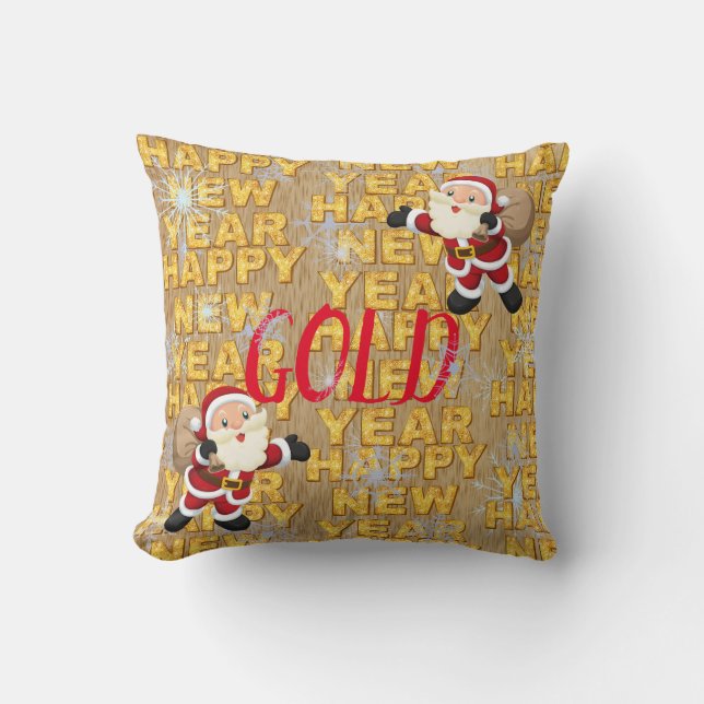Santa Gold Cushion (Front)