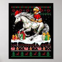 Santa Golden Retriever Riding Horse Christmas Swea