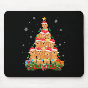 Santa Goldendoodle Dog Tree Christmas Pet Animal D Mouse Pad