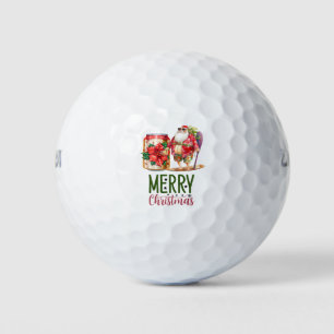 Santa golfer Christmas Summer Christmas Beer Golf Balls