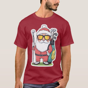 Santa Golfing Christmas Fun T-Shirt