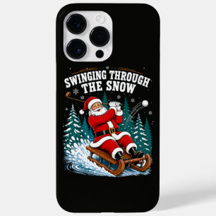 Santa Golfing Merry Christmas Golfer Case-Mate iPhone 14 Pro Max Case