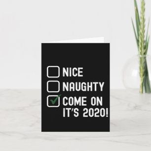 Santa Good Bad Naughty Nice Christmas Funny - 2020 Card