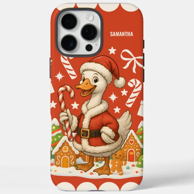 Santa Goose Christmas Holiday Case-Mate iPhone Case (Back)