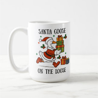 Santa Goose On The Loose Christmas Holiday Suit Coffee Mug