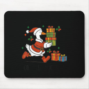 Santa Goose On The Loose Merry Goosemas Christmas  Mouse Pad