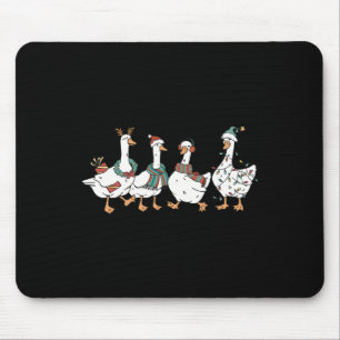 Santa Goose On The Loose Merry Goosemas Christmas  Mouse Pad