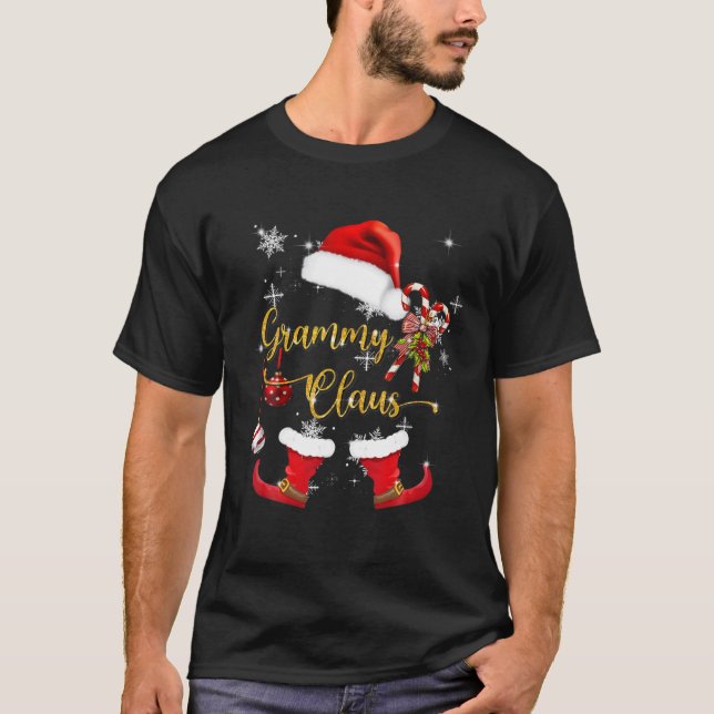 Santa Grammy Claus Christmas Matching Family Pajam T-Shirt (Front)