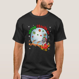 Santa Great Dane Sleigh Reindeer Matching Owner Fa T-Shirt