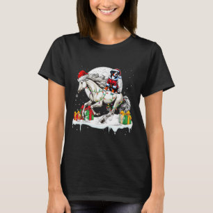 Santa Greater Swiss Mountain Riding Horse Christma T-Shirt