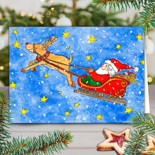 Santa greeting card by Nicole Janes