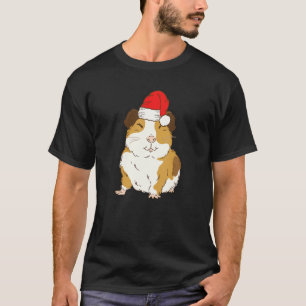 Santa Guinea Pig Christmas Winter Pet Mum Holiday T-Shirt