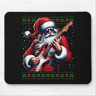 Santa Guitar Musician Guitarist Ugly Christmas Swe Mouse Pad