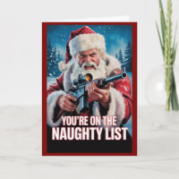 Santa Gun Naughty List Second Amendment Christmas