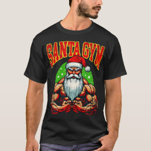 Santa Gym Lover Christmas Body-Builder Workout X-M T-Shirt