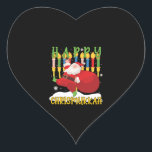 Santa Happy Chrismukkah Funny Hanukkah Christmas Heart Sticker<br><div class="desc">Santa Happy Chrismukkah Funny Hanukkah Christmas</div>