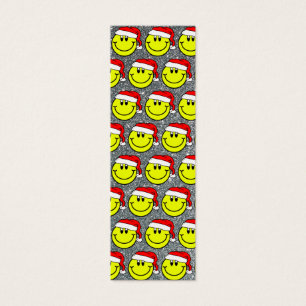 Santa Happy Smiling Face Design Mini Bookmark