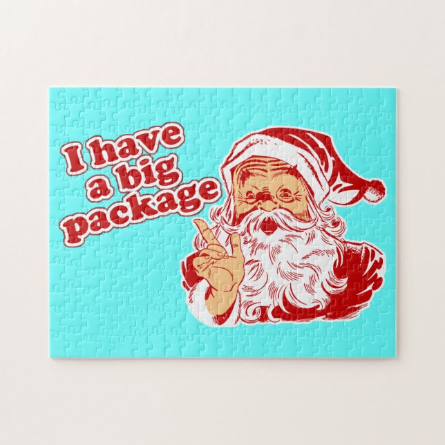Santa Has a Big Package Jigsaw Puzzle (Horizontal)