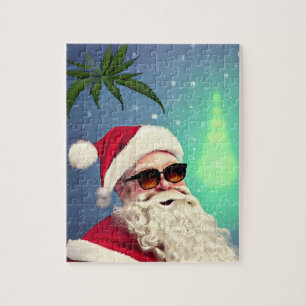 Santa Has A Plant on His Mind Jigsaw Puzzle