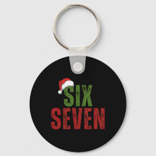 Santa Hat 6 7 Six Seven Gen Z Alpha Meme Slang Chr Key Ring