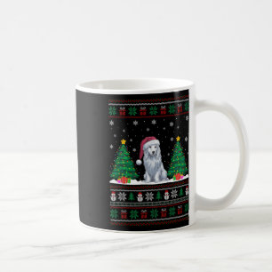 Santa Hat Akbash Dog Christmas Tree Lights Ugly Sw Coffee Mug