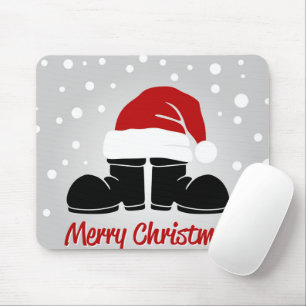 Santa hat and bootsb mouse pad