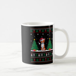 Santa Hat Basenji Dog Christmas Tree Lights Ugly S Coffee Mug