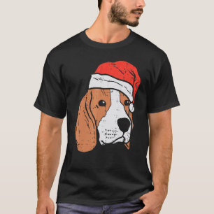Santa Hat Beagle Christmas Xmas Dog  Owner Men Wom T-Shirt