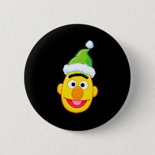 Santa Hat Bert  6 Cm Round Badge
