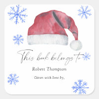 Santa hat - bookplate