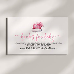 Santa Hat Christmas Baby Shower Books For Baby Enclosure Card