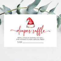 Santa Hat Christmas Baby Shower Diaper Raffle