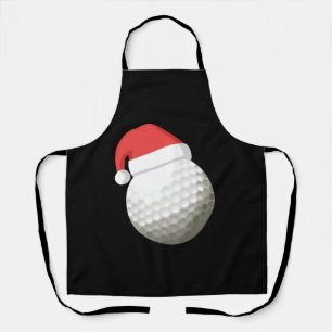 Santa Hat Christmas Golf Apron