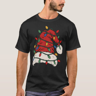 Santa Hat Christmas Lights Men Women Kids T-Shirt