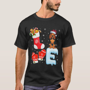 Santa Hat Christmas Stocking American English Coon T-Shirt