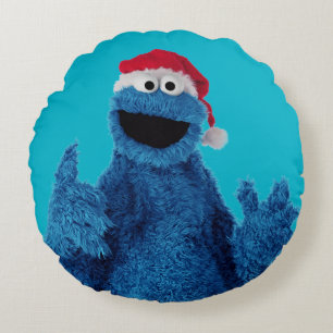 Santa Hat Cookie Round Cushion