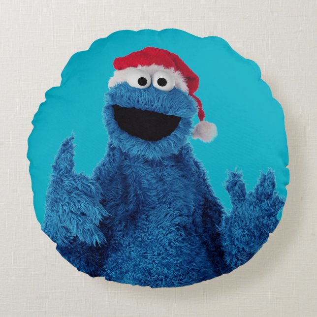 Santa Hat Cookie Round Cushion (Front)