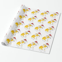Santa Hat Corgi Christmas & Holiday Wrapping Paper