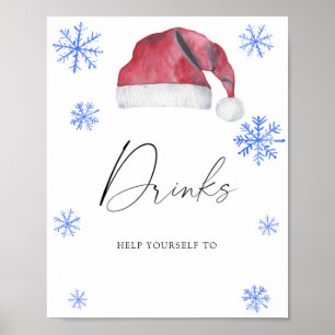 Santa hat - Drinks Poster