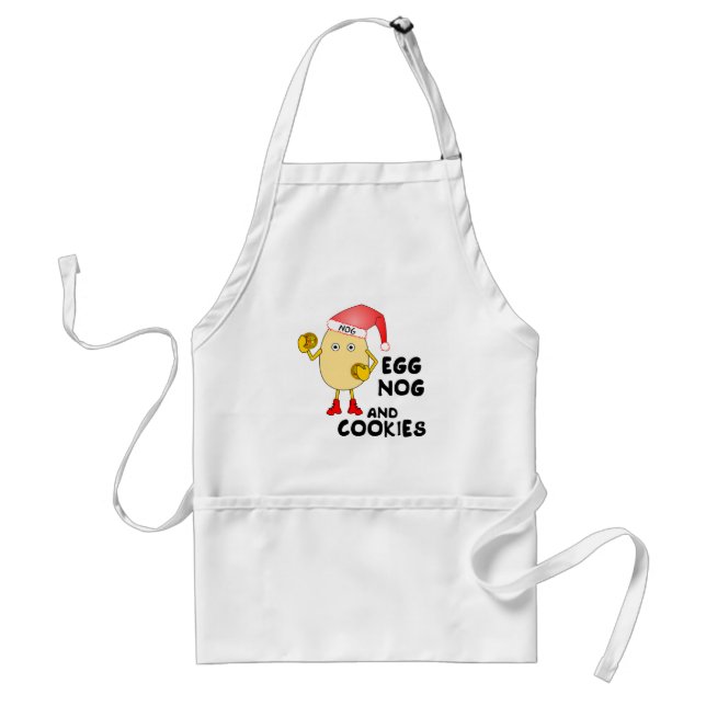 Santa Hat Egg Nog  Standard Apron (Front)