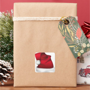Santa Hat Envelope Seals Stickers