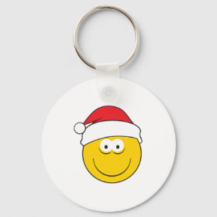 Santa Hat Face Key Ring