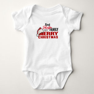 Santa Hat Family Baby Christmas Outfit Bodysuit