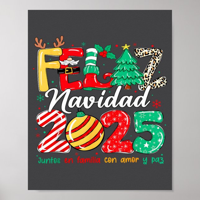 Santa Hat Family Christmas Matching Funny Feliz Na Poster (Front)